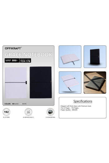 Offikraft Grace Notebook - White